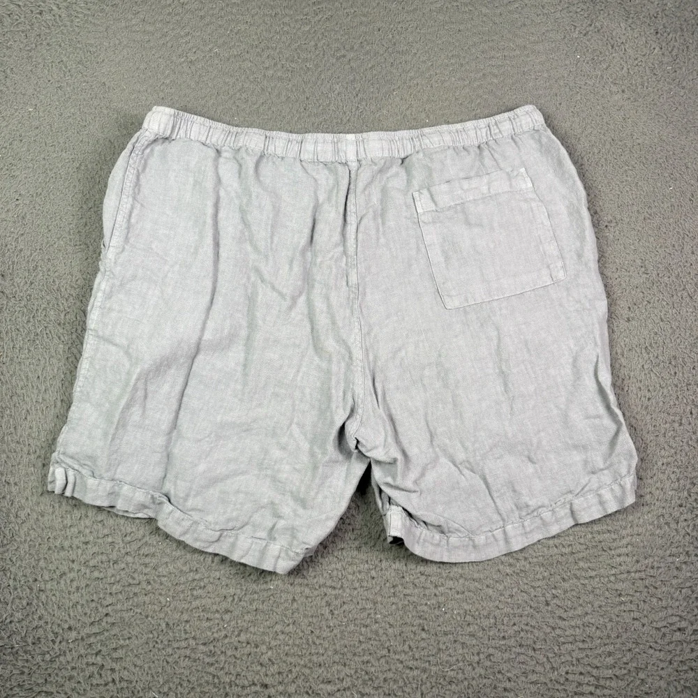 Alex Crane Bo Shorts Mens 3XL Light Gray 100% Linen 6